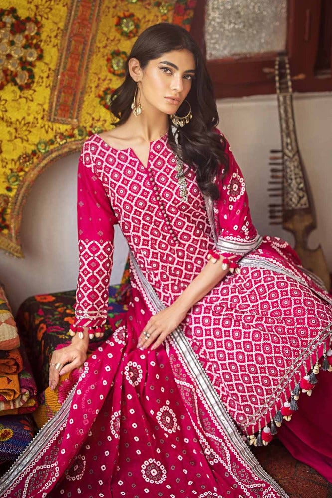 Gul Ahmed 3PC Lacquer Printed Lawn Unstitched Suit CL-42008 B