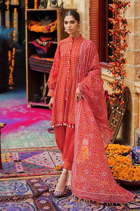Gul Ahmed 3PC Printed Lawn Unstitched Suit CL-42017 B