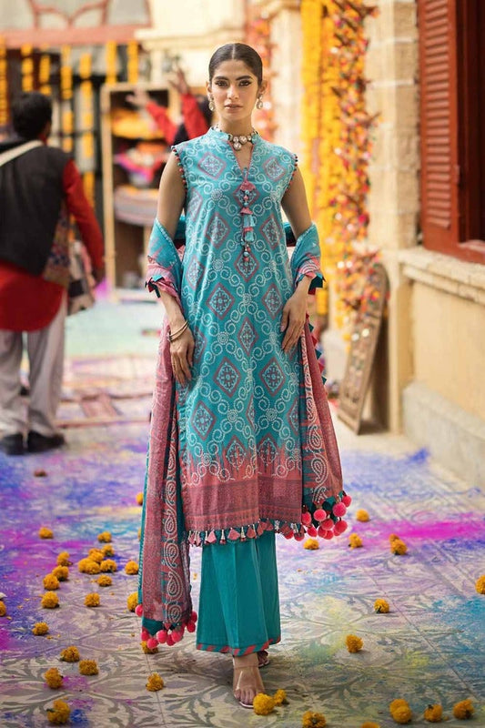Gul Ahmed 3PC Printed Lawn Unstitched Suit CL-42018 B