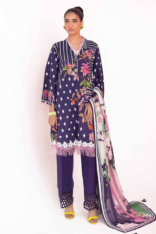 Gul Ahmed 3PC Unstitched Diamantes Printed Lawn Suit with Denting Lawn Dupatta DN-42032