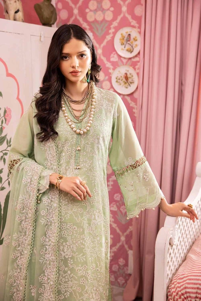 Gul Ahmed 3PC Embroidered Swiss Voile Unstitched Suit with Embroidered Chiffon Dupatta and Inner - LSV-42013