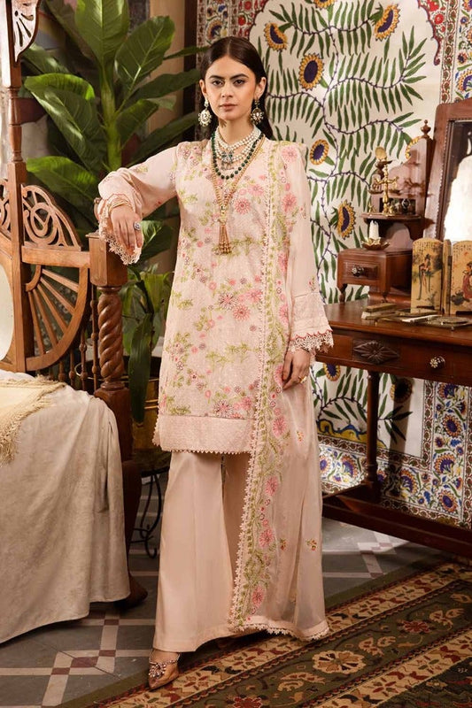Gul Ahmed 3PC Embroidered Swiss Voile Unstitched Suit with Embroidered Chiffon Dupatta and Inner - LSV-42020