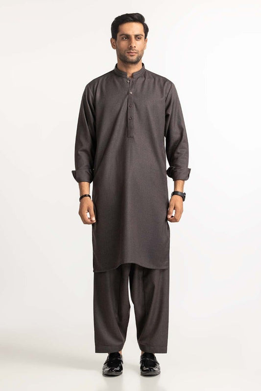 Gul Ahmed Ready to Wear Men's Green Styling Suit SK-S23-055