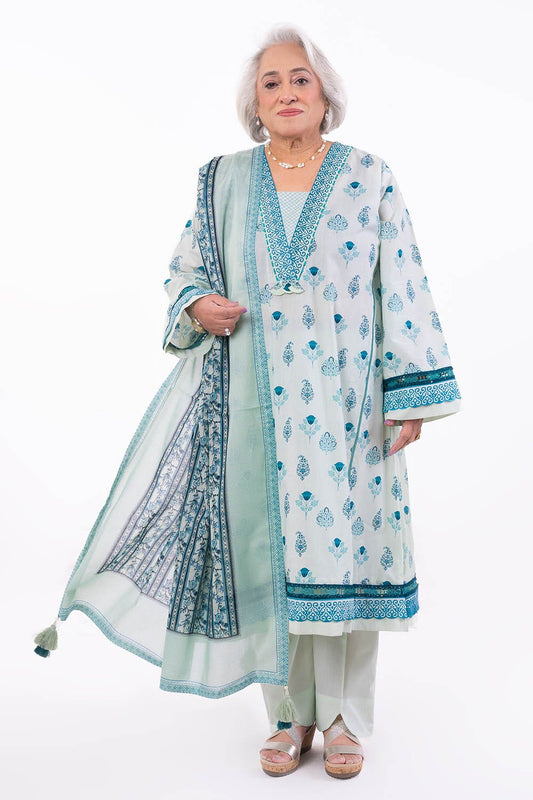 Gul Ahmed 3 Piece Unstitched Printed Lawn Suit CL-42300 A