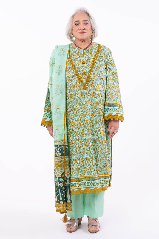 Gul Ahmed 3 Piece Unstitched Printed Lawn Suit CL-52372 B