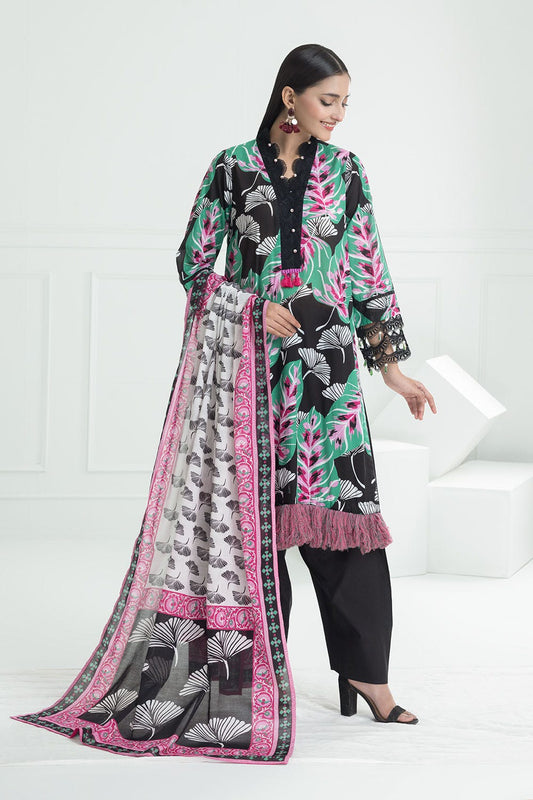 Gul Ahmed 3 Piece Unstitched Jacquard Suit with Printed Lawn Dupatta CL-52478