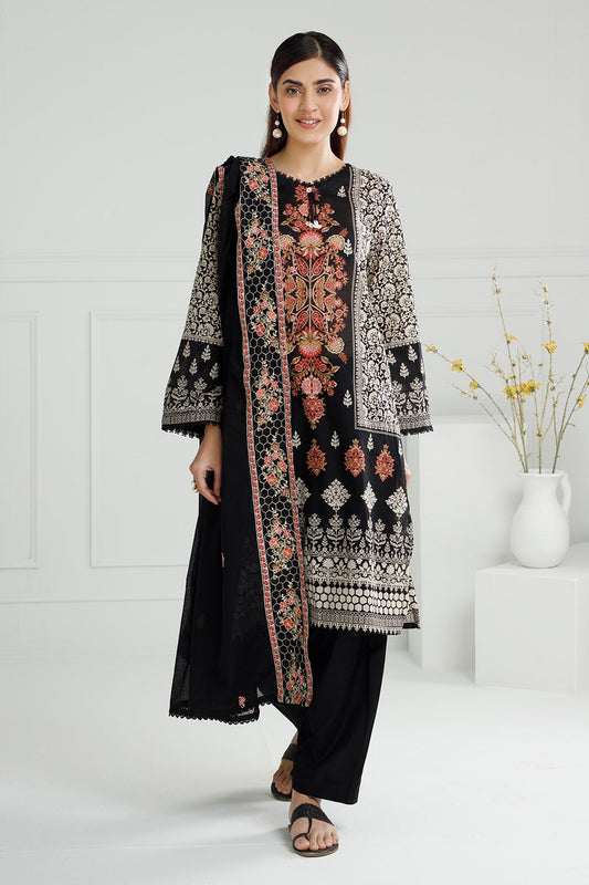 Gul Ahmed 3 Piece Unstitched Printed Lawn Suit with Embroidered Denting Lawn Dupatta DN-52012